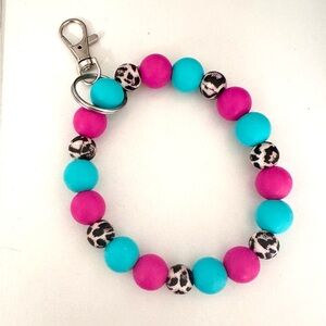 Beaded key chain bracelet